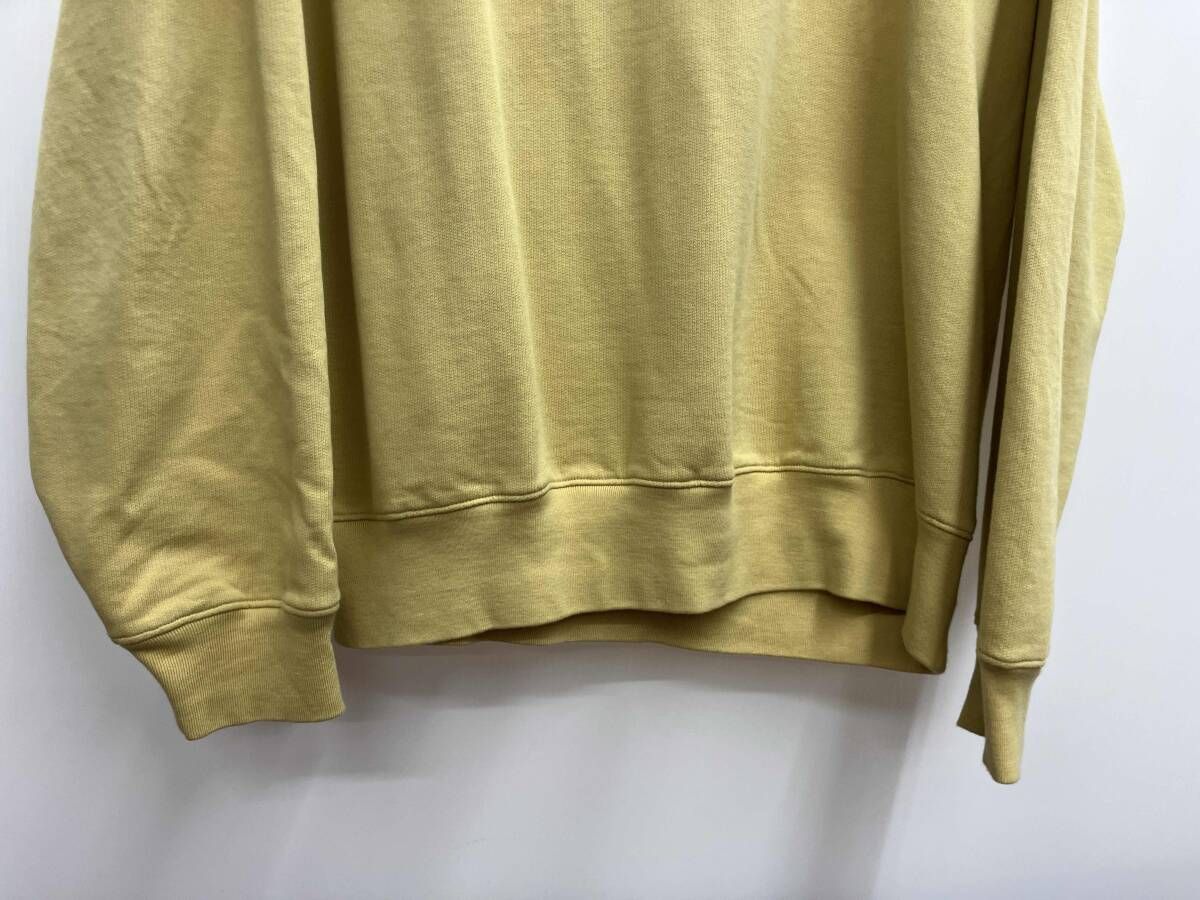 AURALEE SUPER HIGH GAUZE SWEAT P/O Dusty Yellow オーラリー