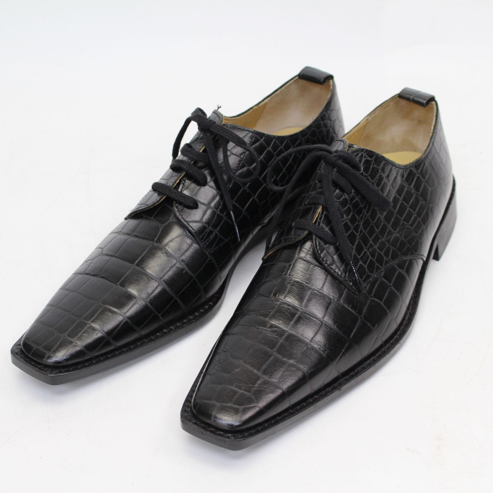 518)【美品】コムデギャルソン COMME des GARCONS クロコ型押しス クエ