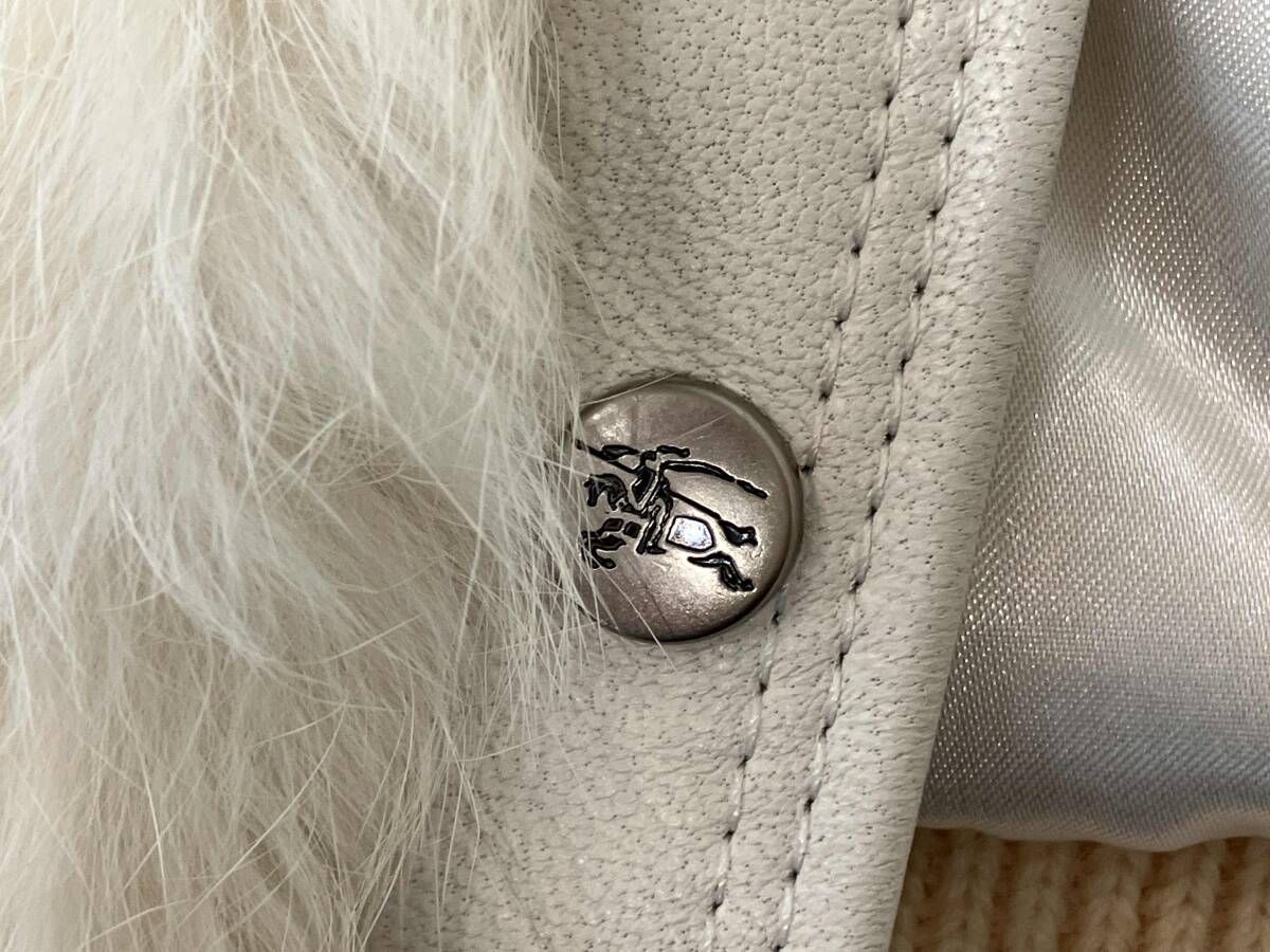 レディース 美品 BURBERRY BLUE LABEL ファージャケット ラビット 