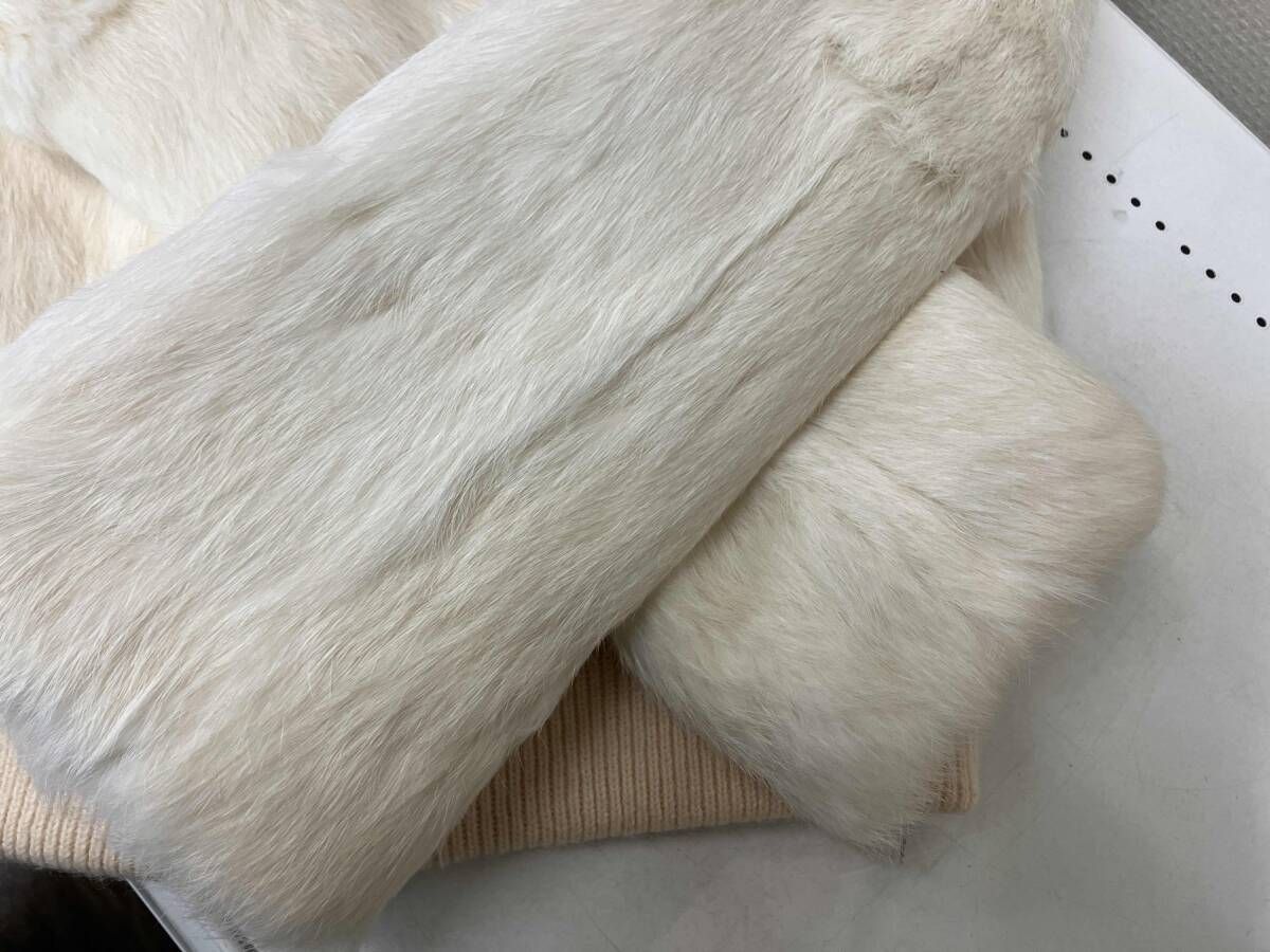 レディース 美品 BURBERRY BLUE LABEL ファージャケット ラビット 