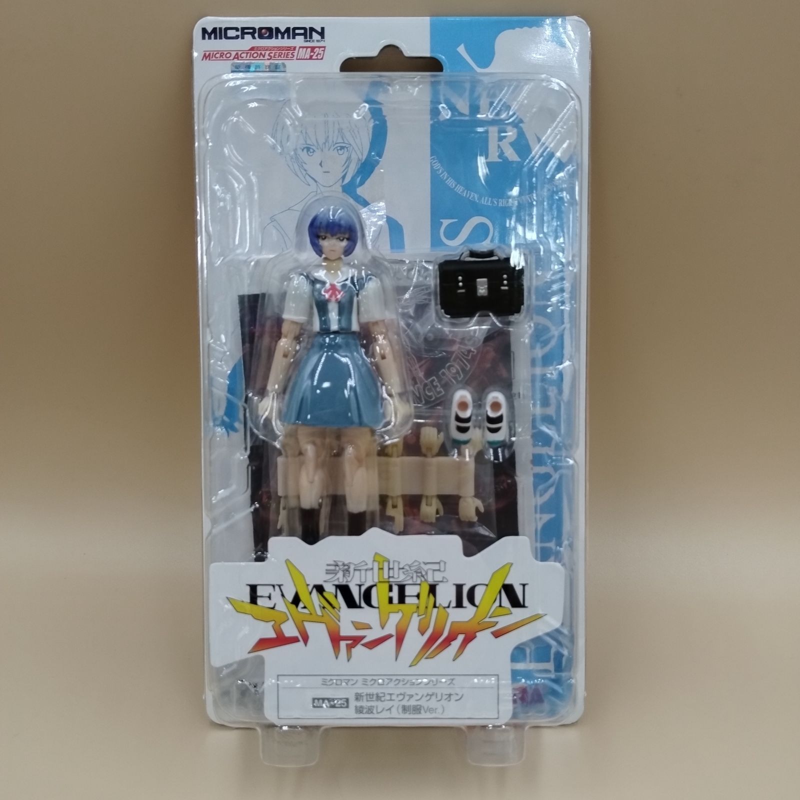 D9878】綾波レイ ミクロマン 可動フィギュア 新世紀エヴァンゲリオン