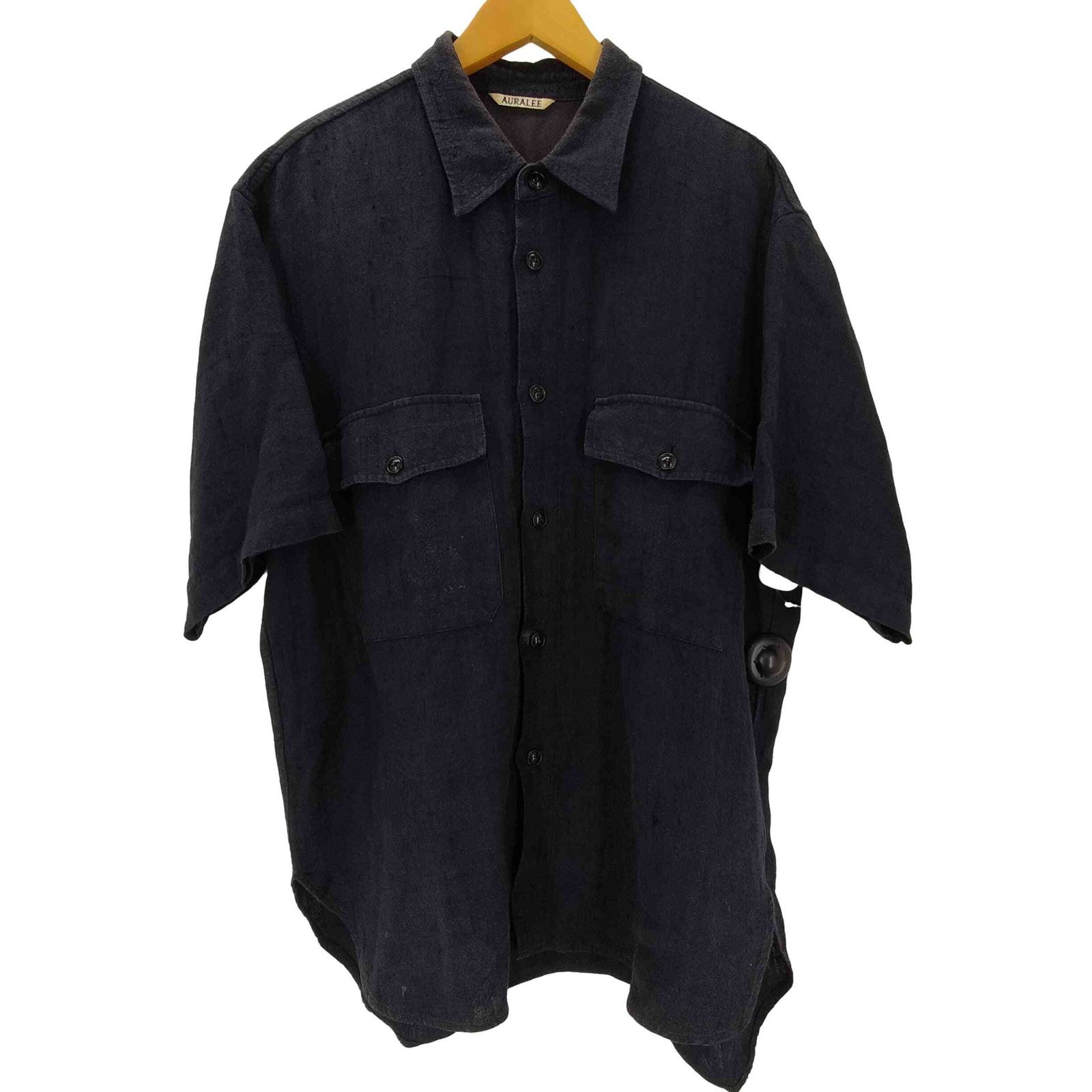 オーラリー AURALEE 19SS LINEN SILK SUMMER TWEED HALF SLEEVED