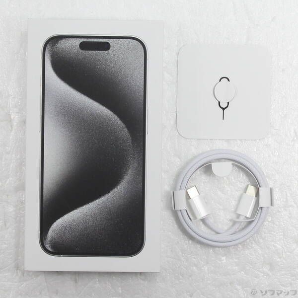 中古品〕 iPhone15 Pro 128GB ホワイトチタニウム MTU83J／A SIMフリー