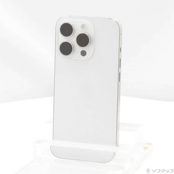 中古品〕 iPhone15 Pro 128GB ホワイトチタニウム MTU83J／A SIMフリー
