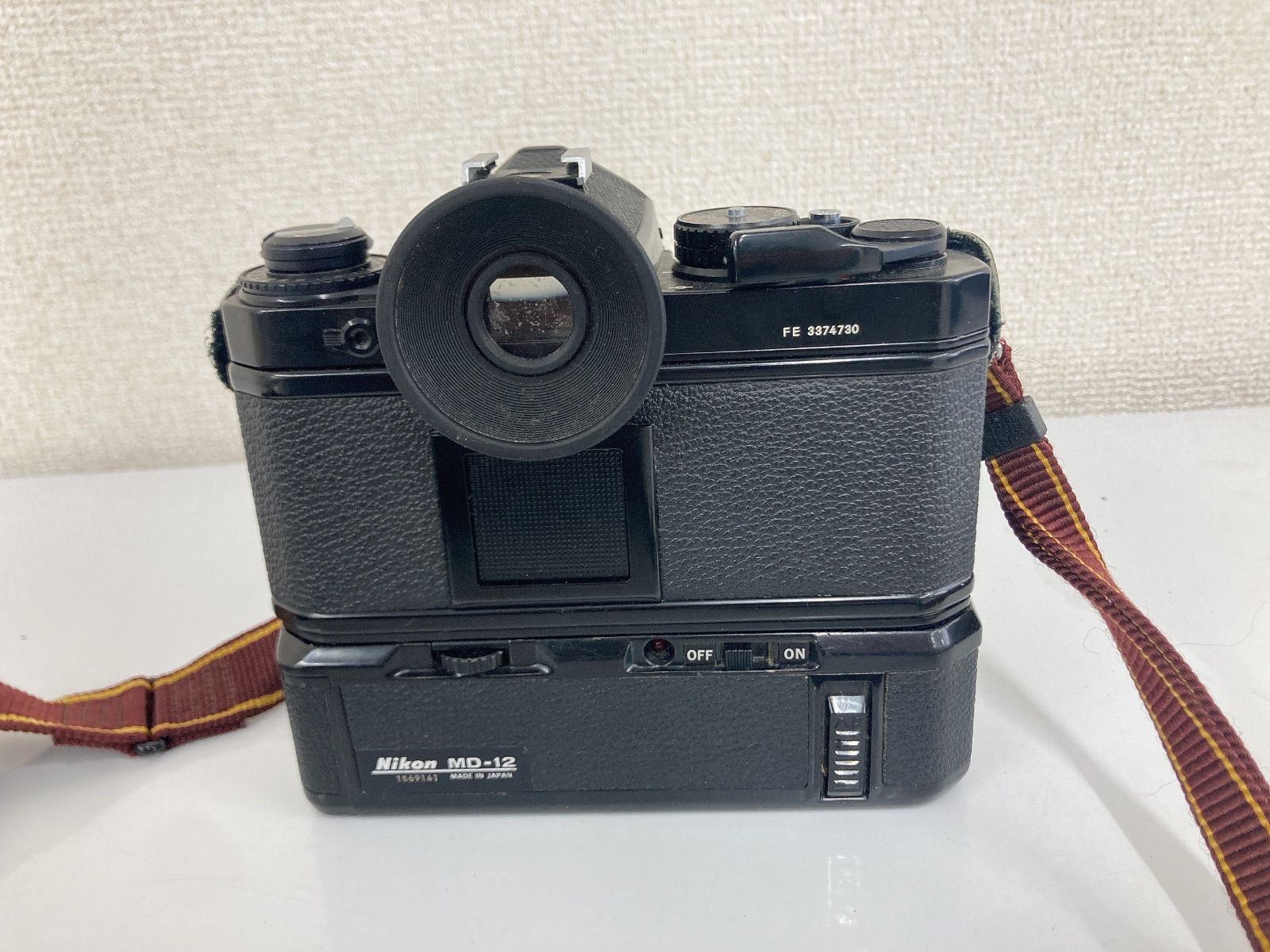 3【動作未確認】Nikon FE フィルムカメラ ブラック フィルムカメラ用