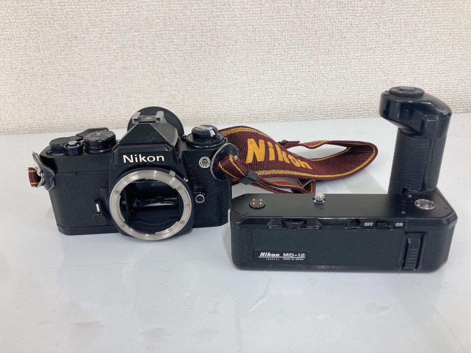3【動作未確認】Nikon FE フィルムカメラ ブラック フィルムカメラ用