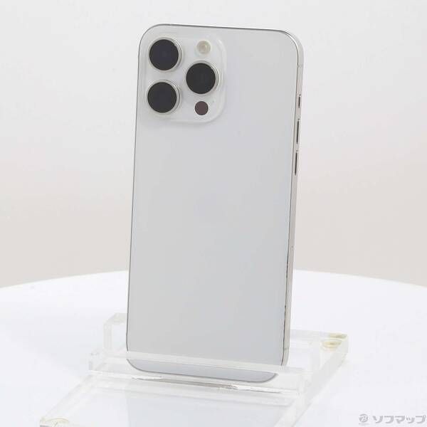 中古品〕 iPhone15 Pro Max 256GB ホワイトチタニウム MU6Q3J／A SIM