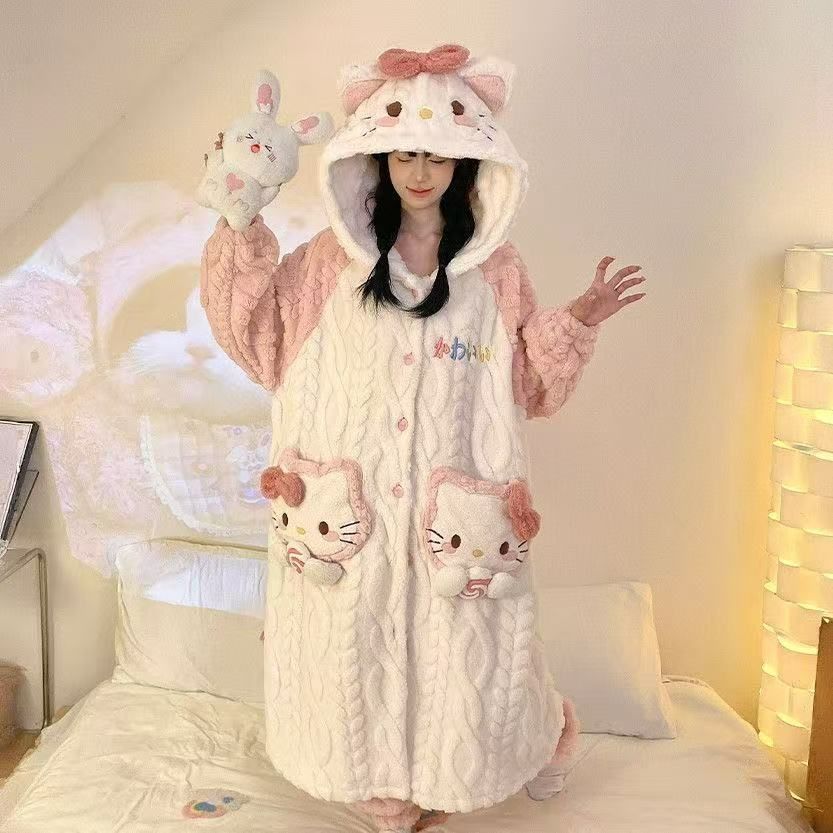 ハローキティパジャマセット パジャマ レディース 着ぐるみ もこもこ