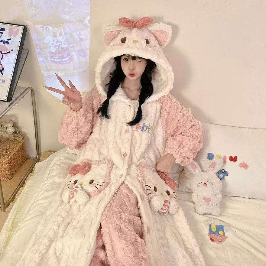 ハローキティパジャマセット パジャマ レディース 着ぐるみ もこもこ