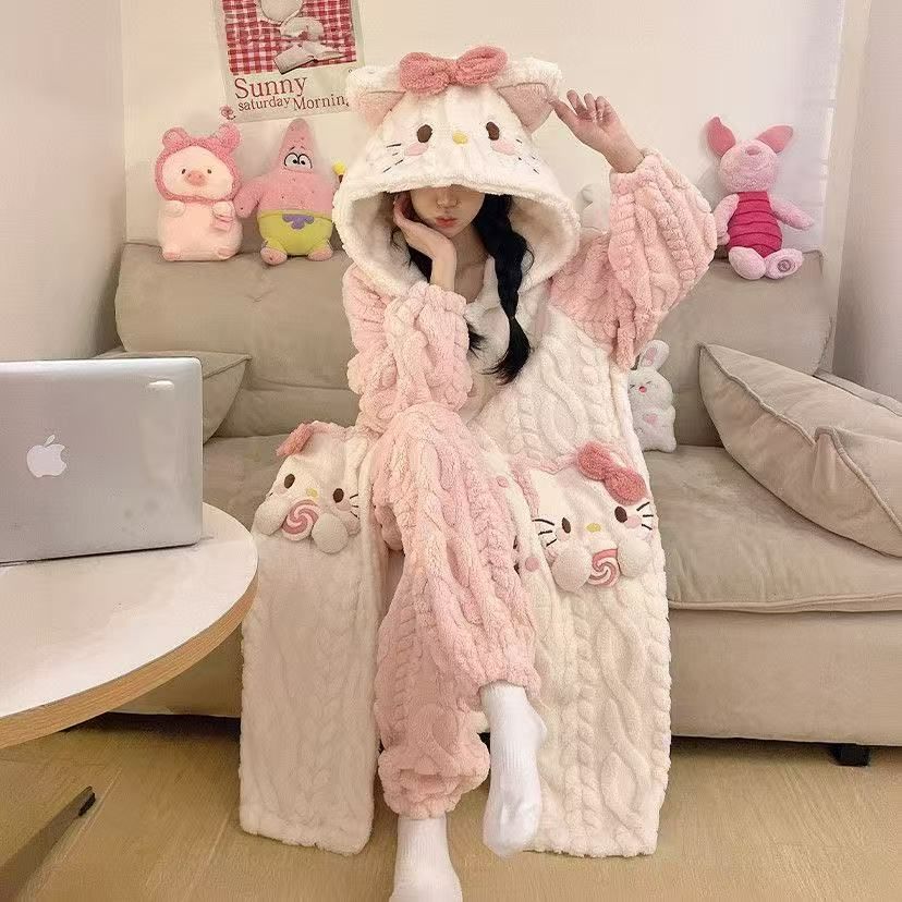 ハローキティパジャマセット パジャマ レディース 着ぐるみ もこもこ