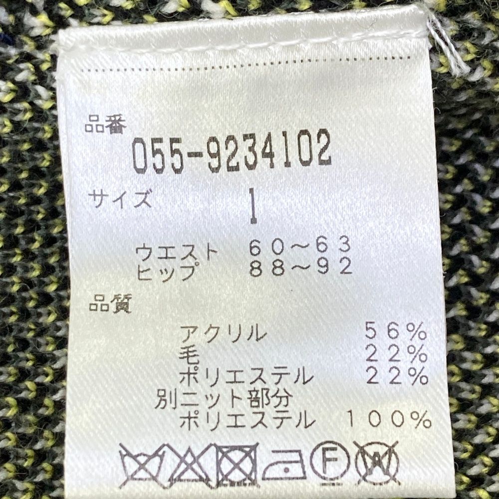 サイズ：1 PEARLY GATES パーリーゲイツ ウール混 ニットスカート