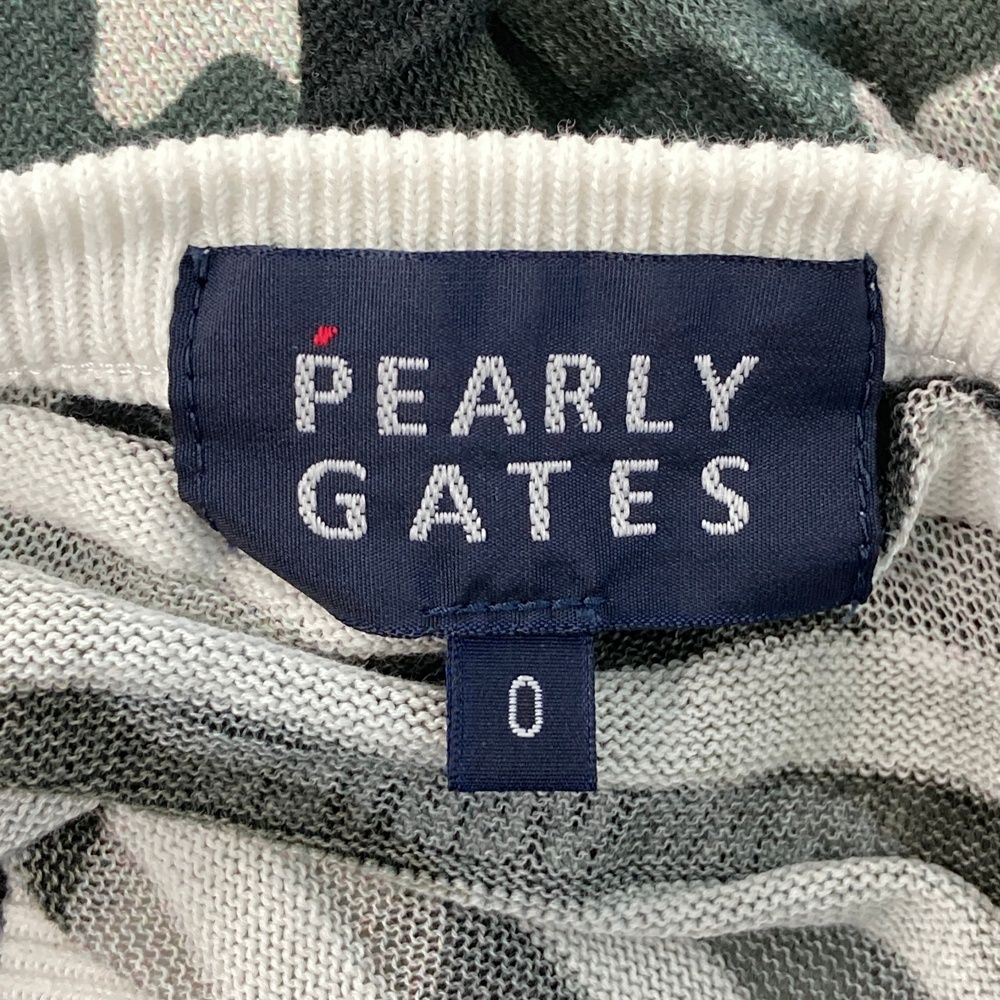 サイズ：0 PEARLY GATES パーリーゲイツ コットン ニットカーディガン