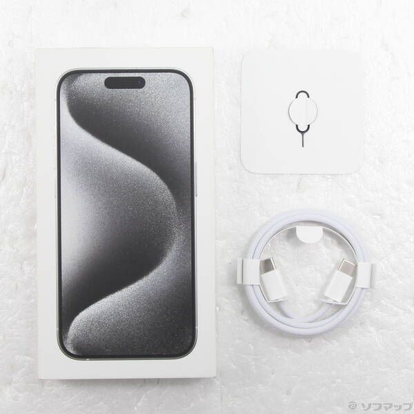 中古品〕 iPhone15 Pro 512GB ホワイトチタニウム MTUJ3J／A SIMフリー