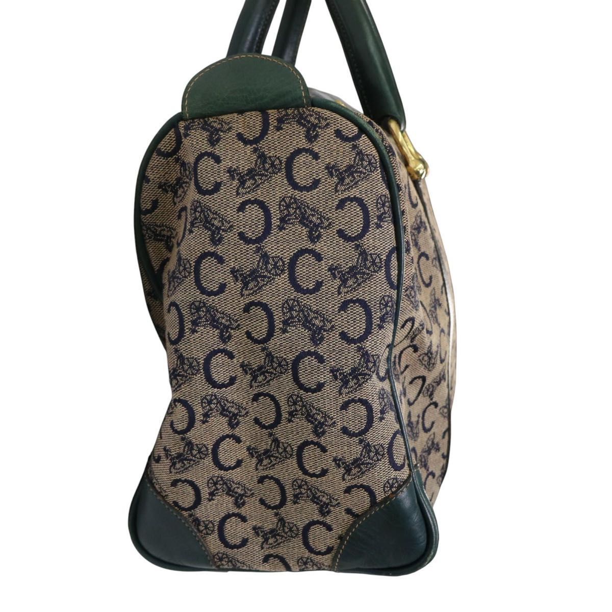 CELINE オールドセリーヌ マカダム柄 トリオンフ ボストンバッグ