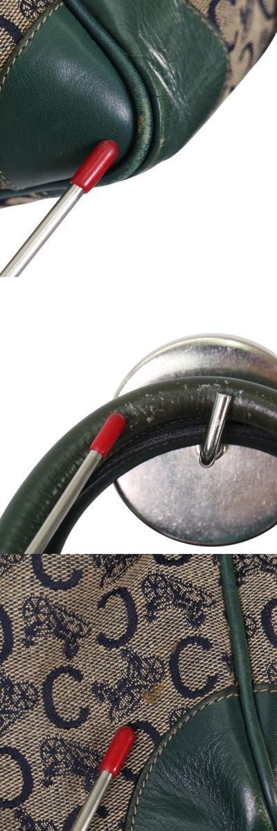 CELINE オールドセリーヌ マカダム柄 トリオンフ ボストンバッグ