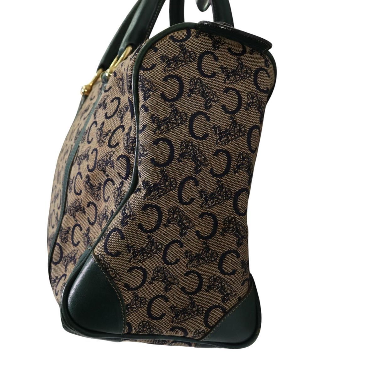 CELINE オールドセリーヌ マカダム柄 トリオンフ ボストンバッグ