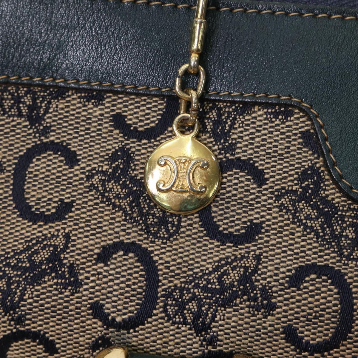 CELINE オールドセリーヌ マカダム柄 トリオンフ ボストンバッグ