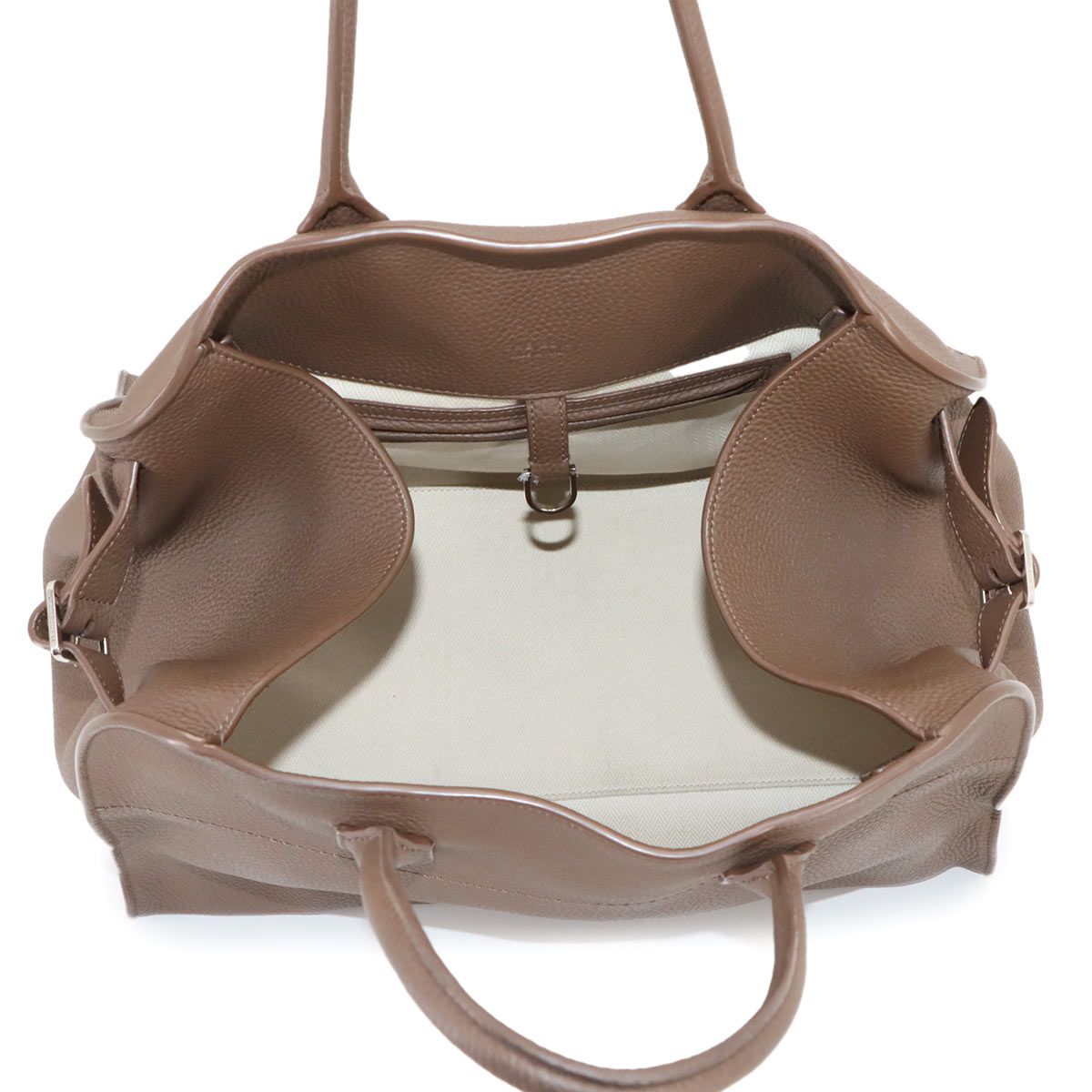 The Row ザ・ロウ マルゴー15 レザー バッグ シルバー金具 THE ROW ザロウ マルゴー15 ハンドバッグ ブラック レザー シルバー