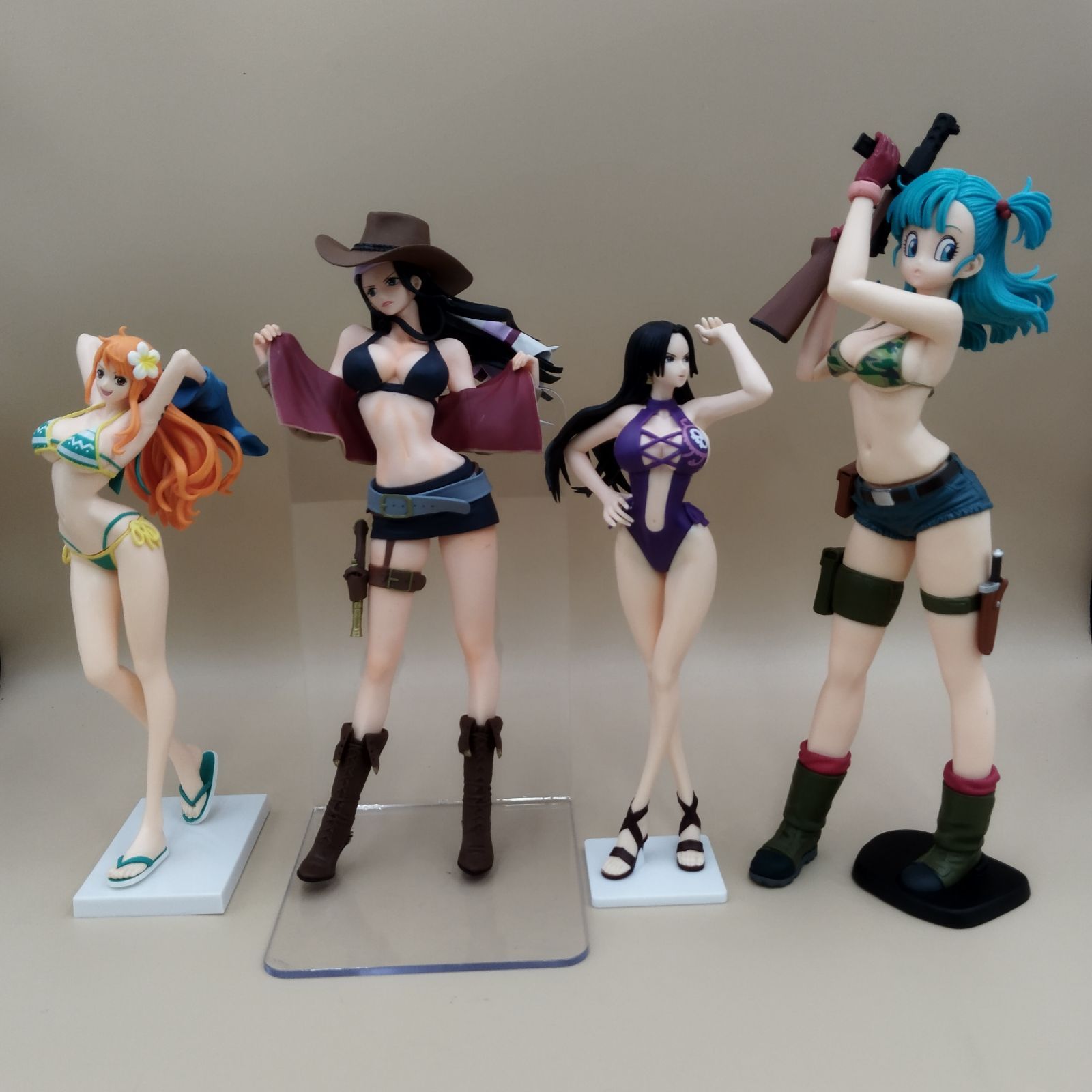 D9591】ドラゴンボール ワンピース フィギュア 4体まとめ売り 箱なし