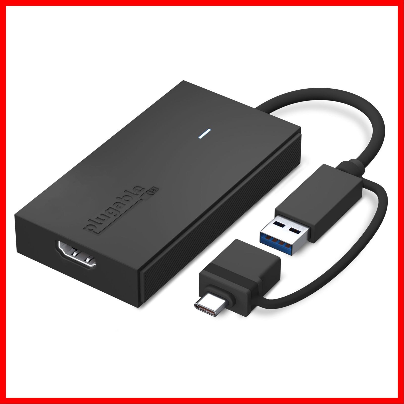 商品 の外部HDMIモニターを接続 1080 p 60 Hz 対応 最大解像度 Windows Mac 用 HDMI グラフィック変換アダプター USB C Type Plugable