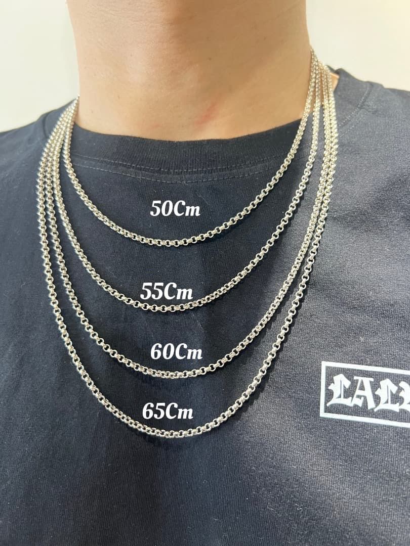   ネックレス ☆ZZL55 刻印入りシルバーチェーンネックレスのみ 55cm - メルカリ