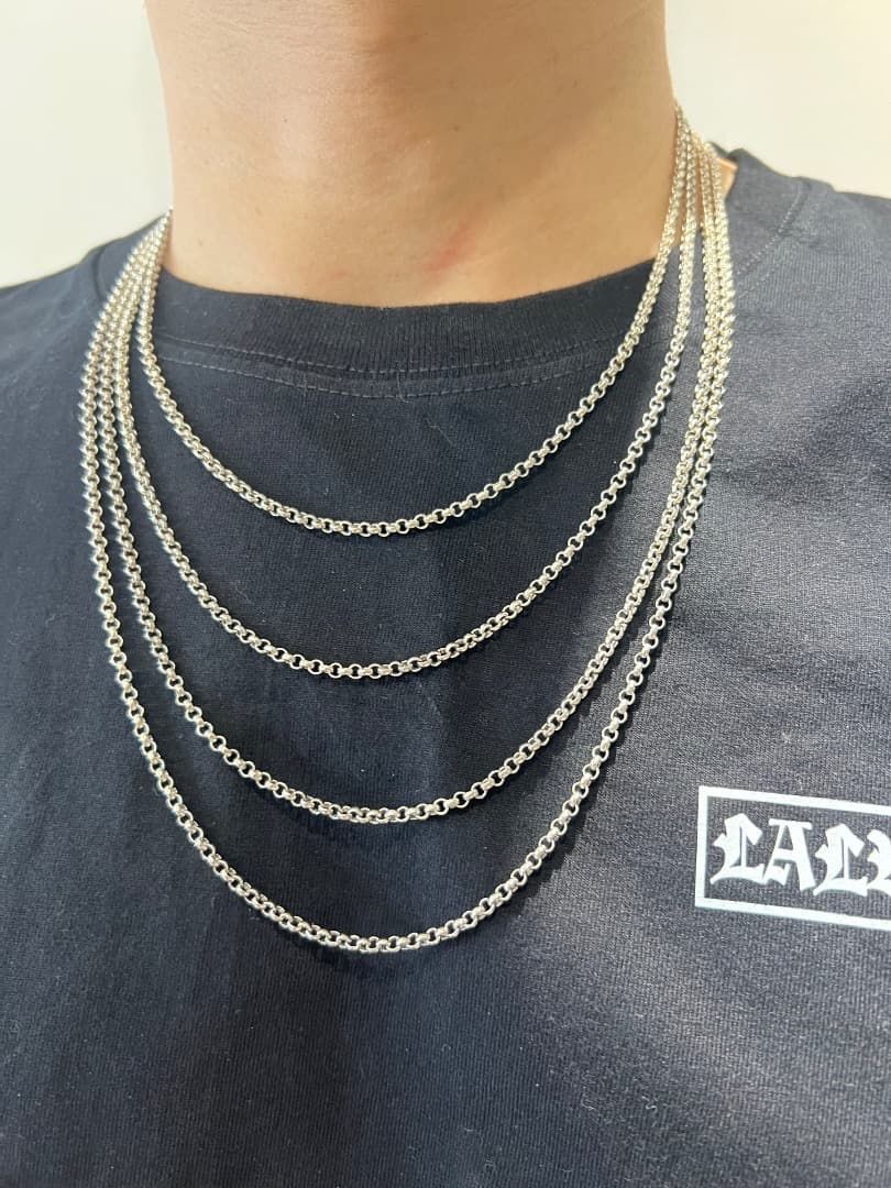 ☆ZZL55 刻印入りシルバーチェーンネックレスのみ 55cm - メルカリ