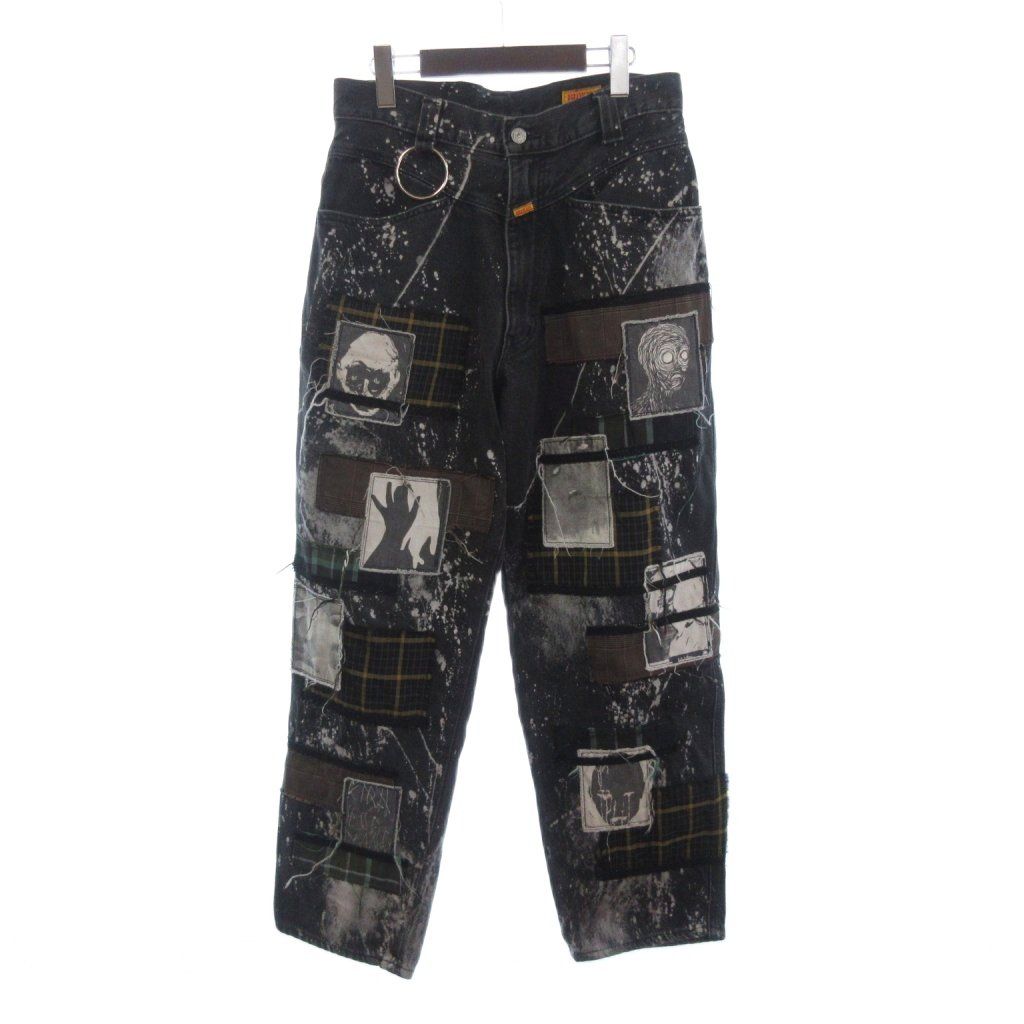 KIDILL×EDWIN Patch Slim Tapered Pants キディル KIDILL EDWIN Patch Slim Tapered Pants デニムパンツ 黒