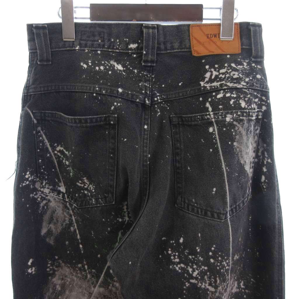 キディル KIDILL EDWIN Patch Slim Tapered Pants デニムパンツ 黒