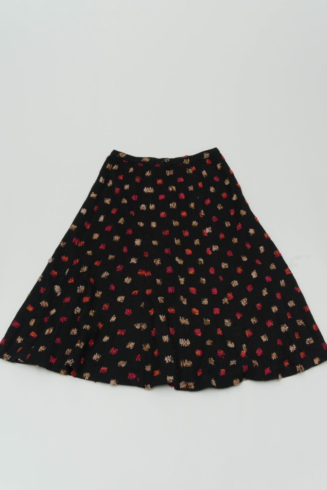 ユーロ 古着 エンブロイダリー ハンドメイド ニットスカート 刺繍