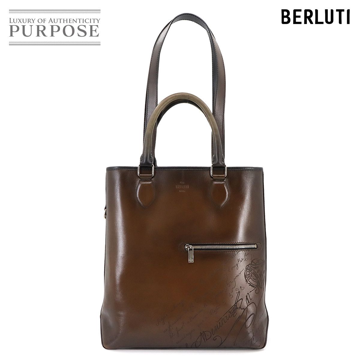 美品 ベルルッティ Berluti カリグラフィ トゥージュール トートバッグ Berluti ベルルッティ 美品 超希少 日本限定 トゥジュール ビッグ