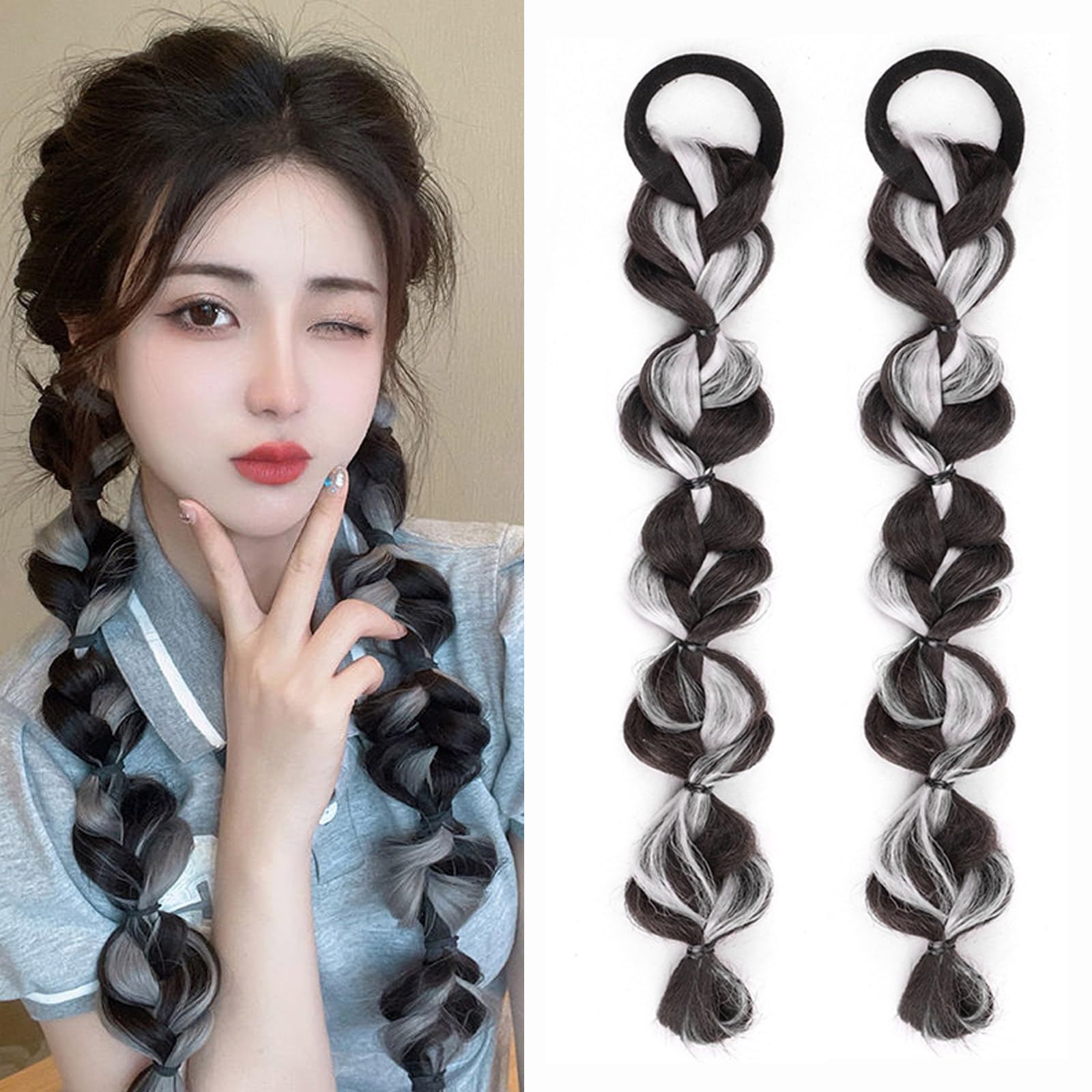 新着商品】三つ編み ウィッグ ヘアエクステ 三つ編み 編み込み