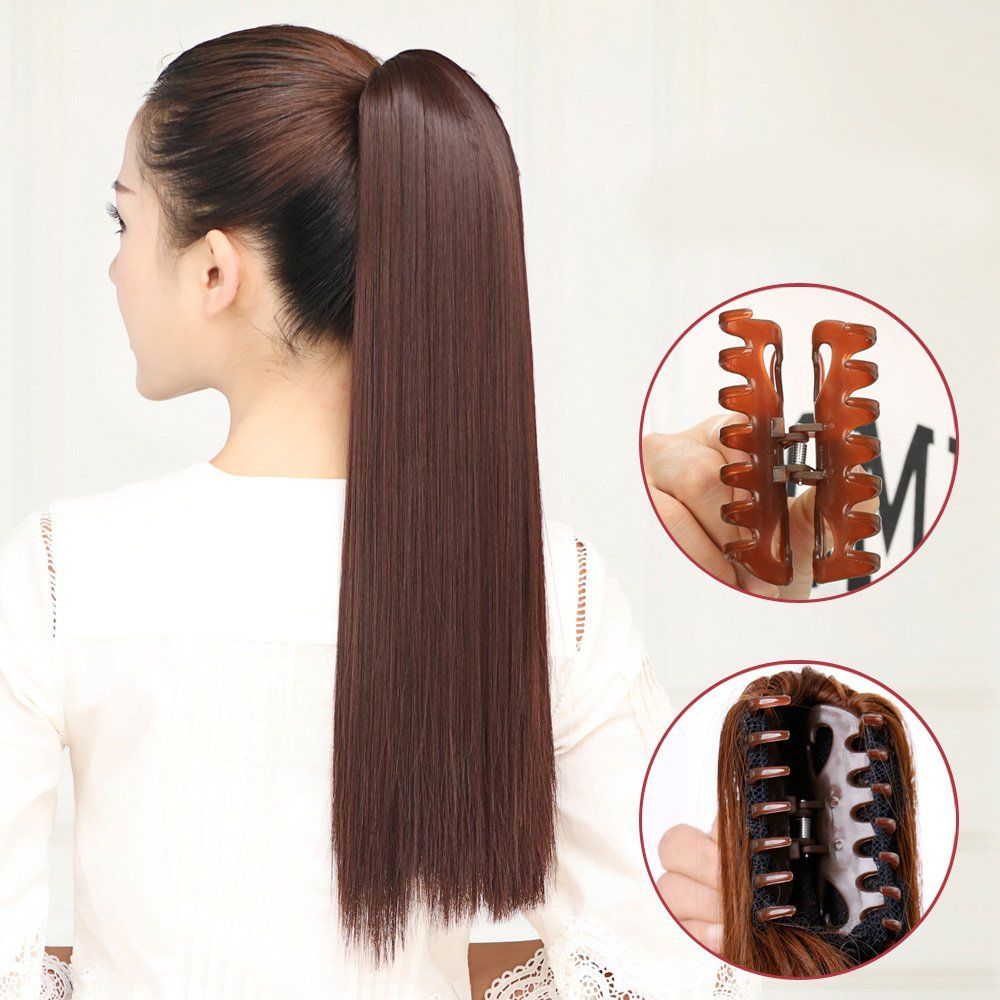 ポニーテール エクステ ウィッグ ストレート ロング ポイントウィッグ