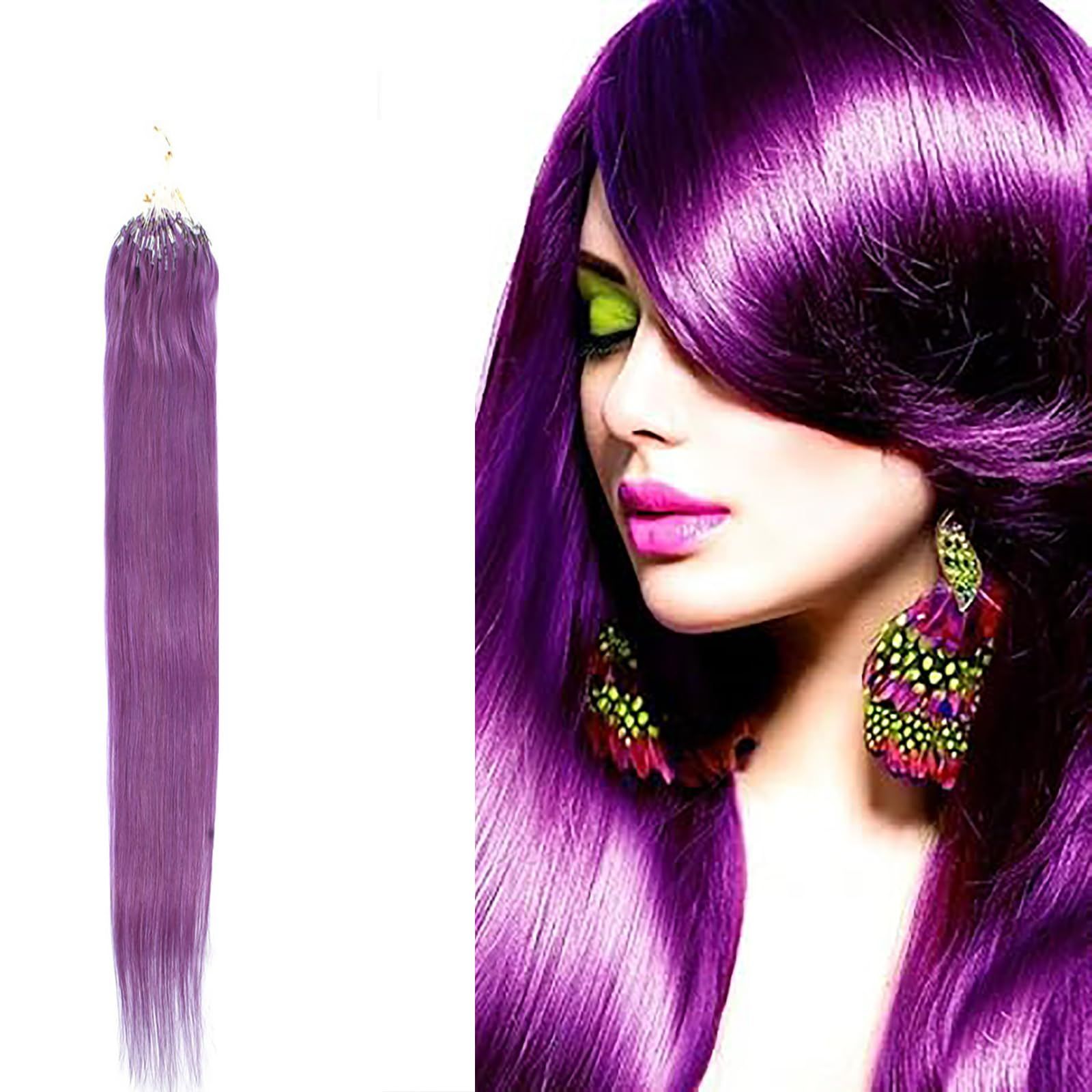 人気商品】(16inch 50本 エクステンション LILA#) ウィッグ カラー