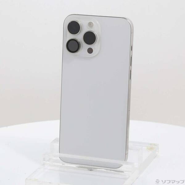 中古品〕 iPhone15 Pro Max 512GB ホワイトチタニウム MU6V3J／A SIM