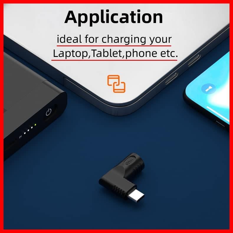  CY 90 度DC ジャック 5 2 1 mm 入力から USB C タイプ 電源プラグ充電アダプタ ラップトップ電話用 その他 文房具 事務用品