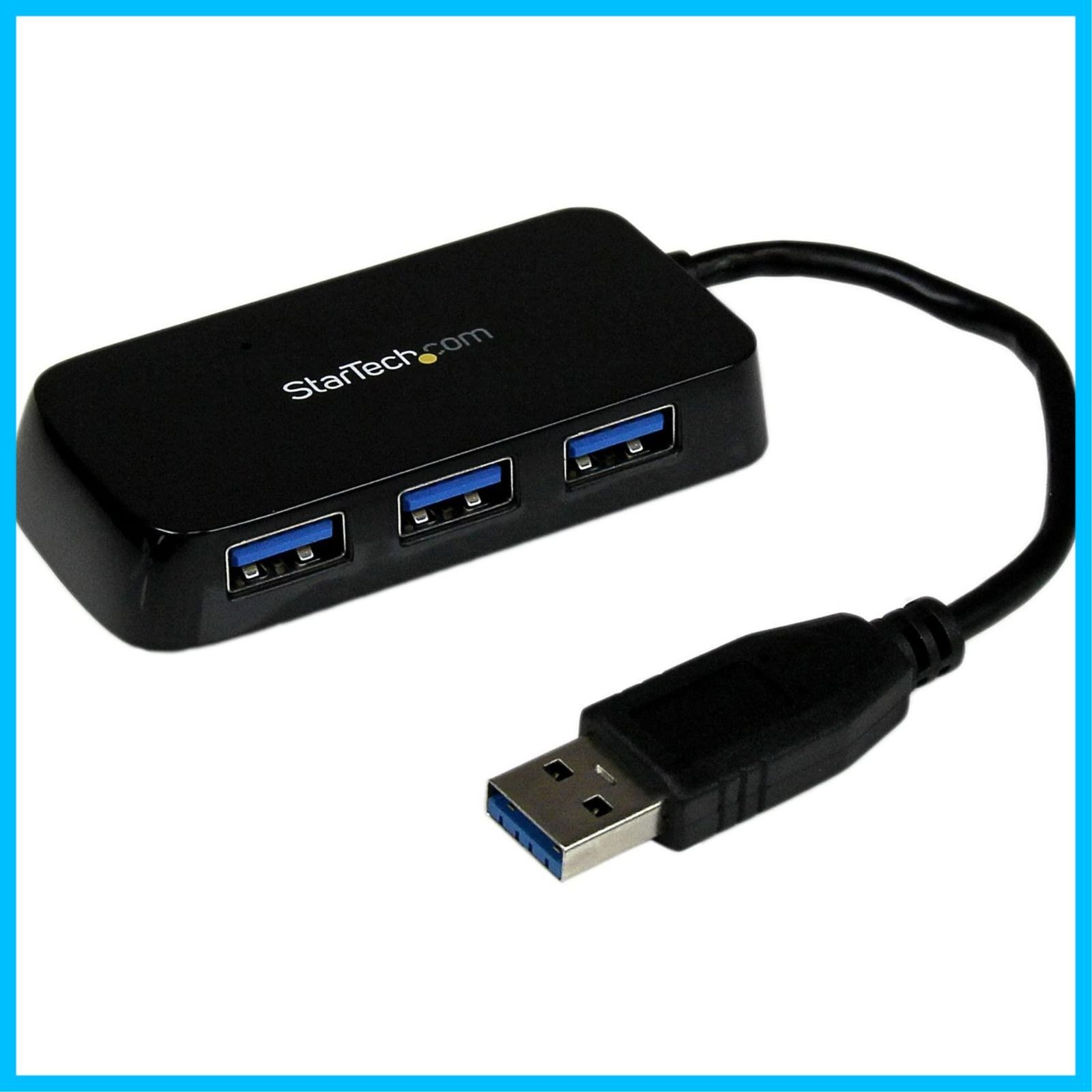 在庫 ポータブルミニUSB Hub USB 3 0ハブ ブラック SuperSpeed 4ポート StarTech com