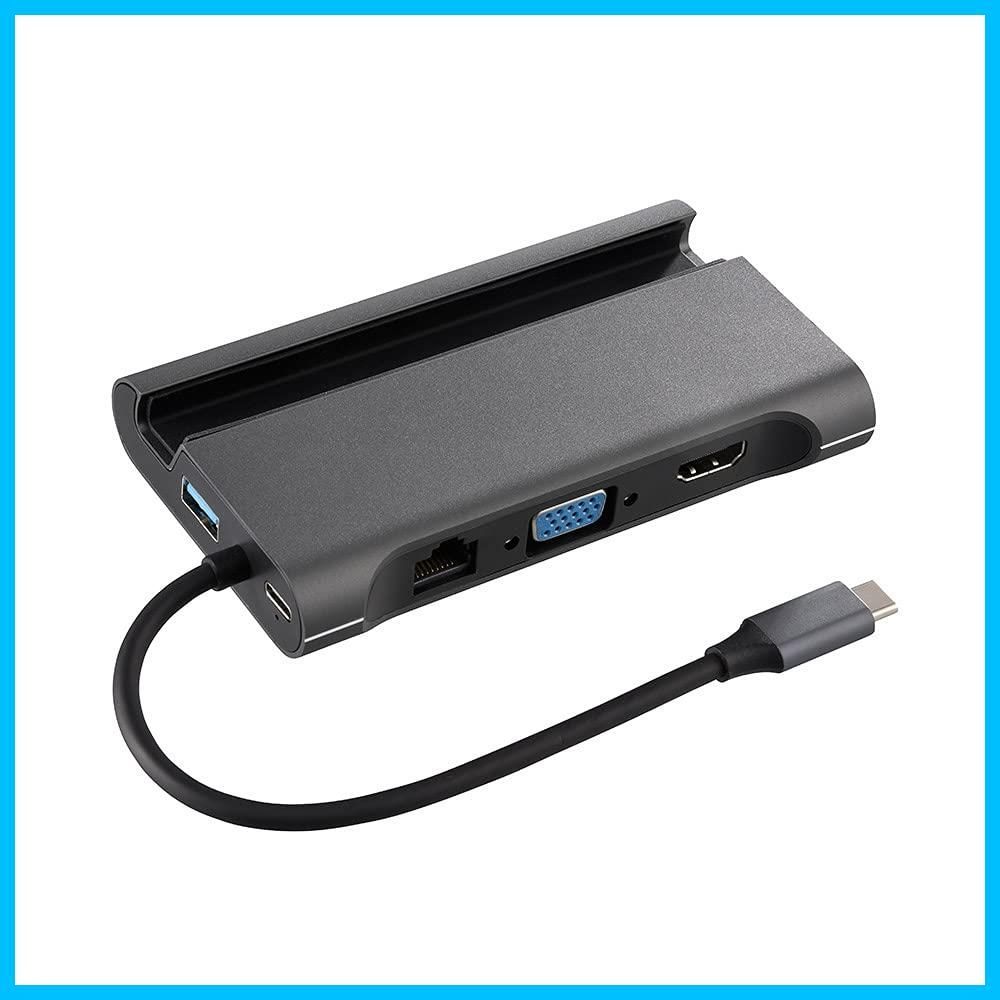 TypeA 3ポート HDMIポート TypeC 1ポート VGA D Sub 15 pin ポート GigaLANポート USBハブ マルチポート Type Cコネクタ マルチドッキングアダプター PC SHMPC 10 H 01 3978 オーム電機