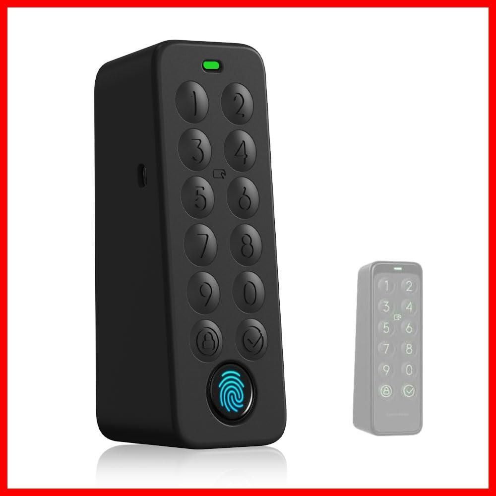 商品 Pro Lock SwitchBot with キズ防止 Keypad 耐久性 無臭で Touch 防水防塵 柔らかい 用保護ケース カバー YCJDP 製 全面保護 指紋認証パッド ブラック 白いナンバーマークなし スマー