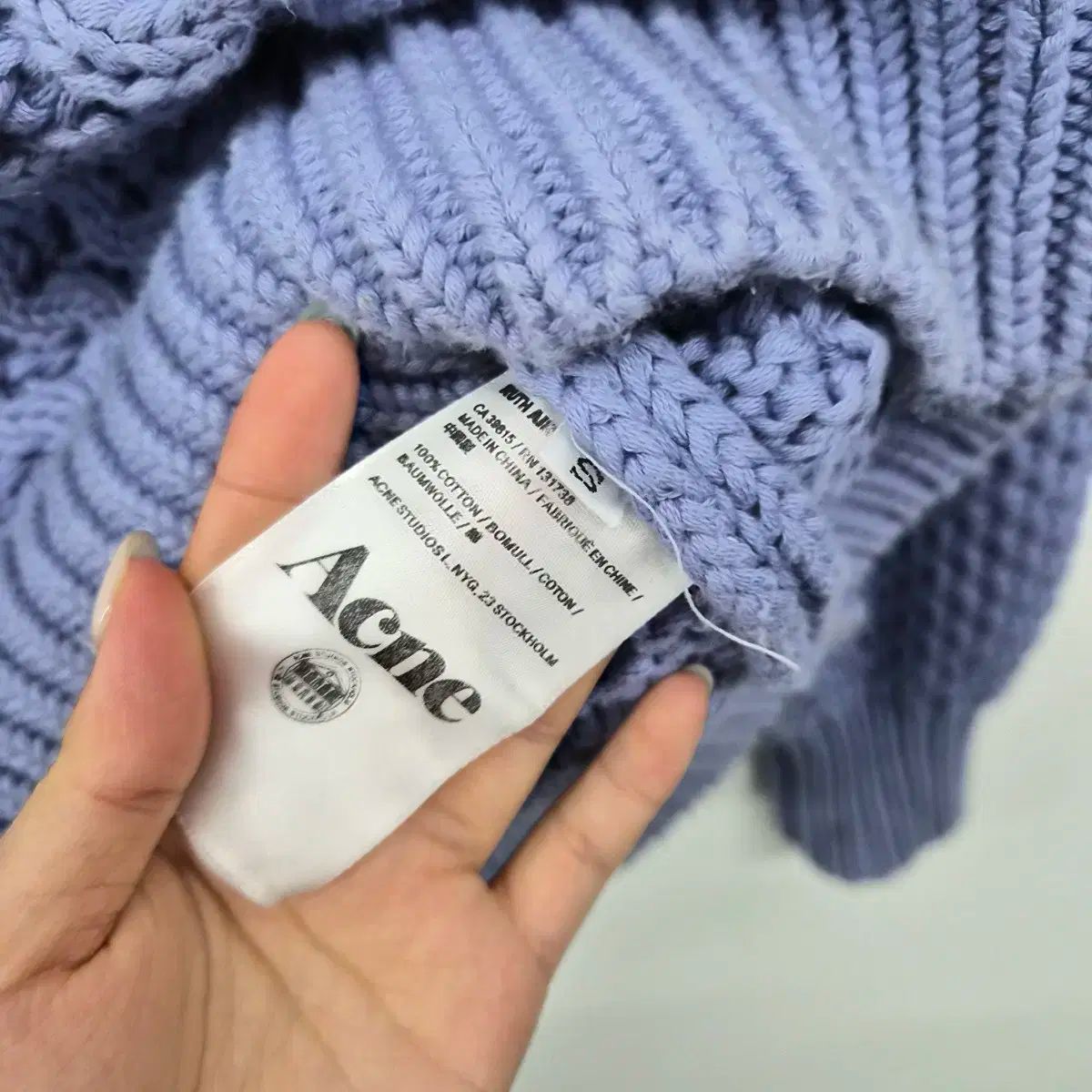 Acne Studios アクネストゥディオズ PURPLE パープル ケーブル ニット 