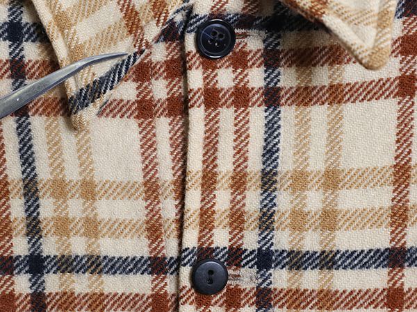 70s ペンドルトン ビンテージウールチェックジャケット USA製 ベージュ