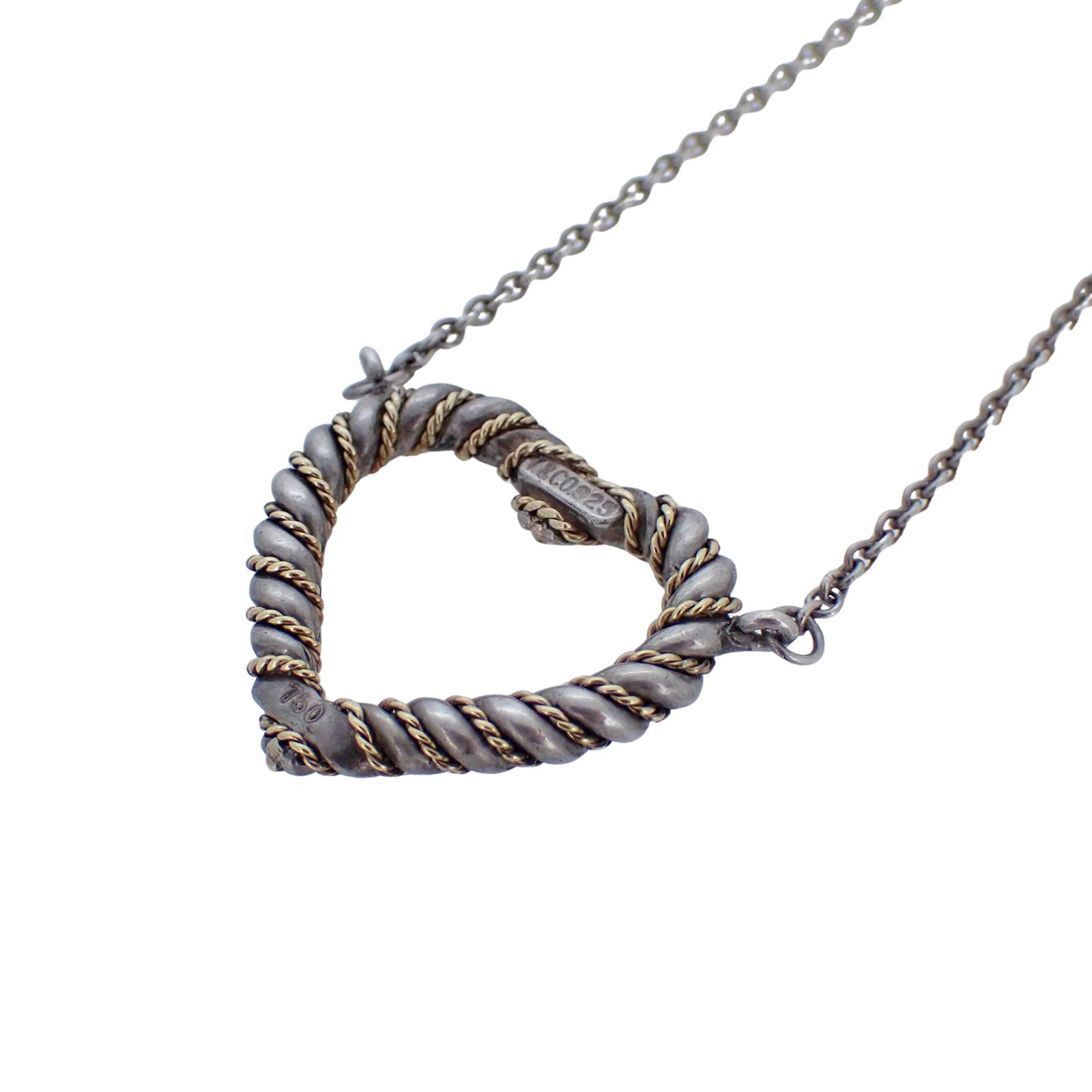 ティファニー ツイスト ハート コンビ K18 Sv925 レディース