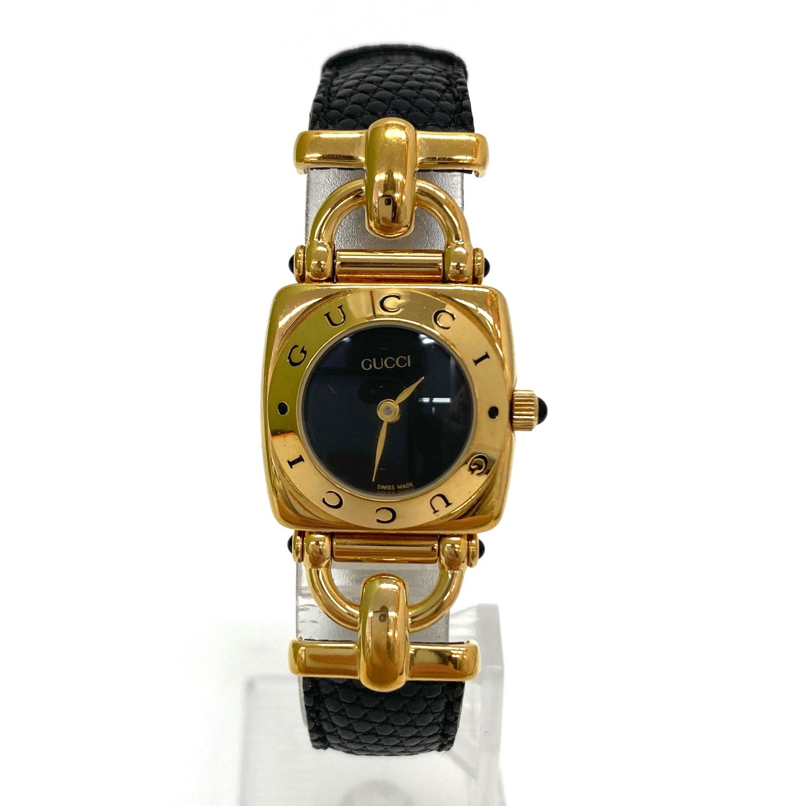 ◇GUCCI◇グッチ 6300L ホースビット クォーツ ゴールド×ブラック