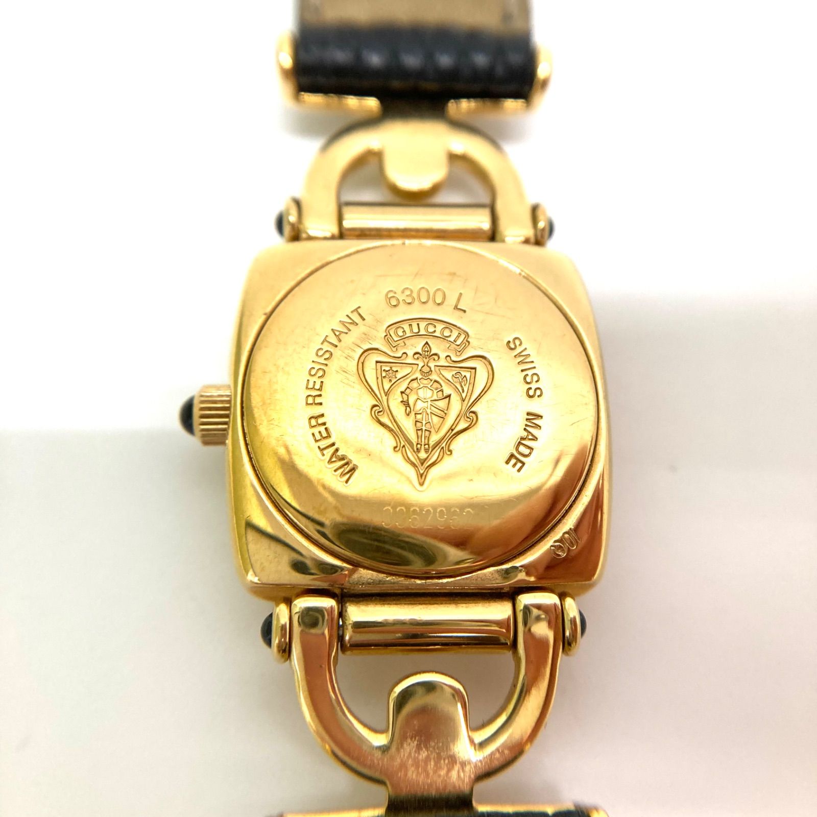 ◇GUCCI◇グッチ 6300L ホースビット クォーツ ゴールド×ブラック