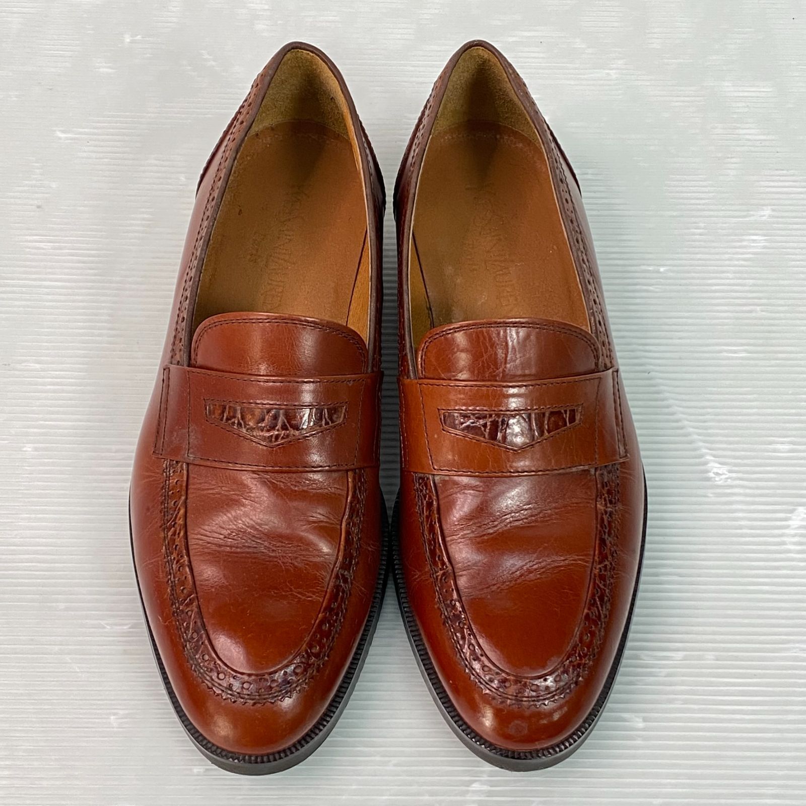 メンズ Yves Saint Laurent イヴ・サンローラン ローファー ブラウン