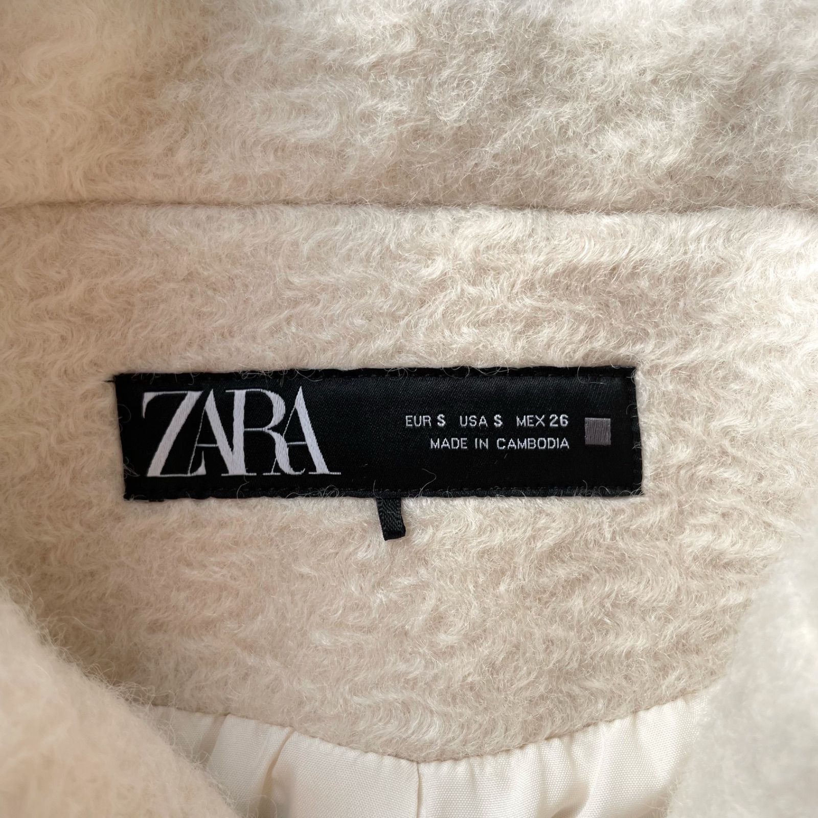 未使用級 ZARA ザラ ダブルブレスト ブークレコート Pコート 金ボタン