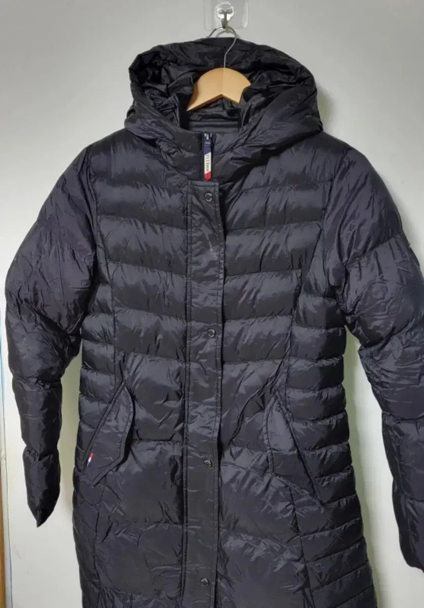 ELLE エル ブラック ロング丈ダウンジャケット