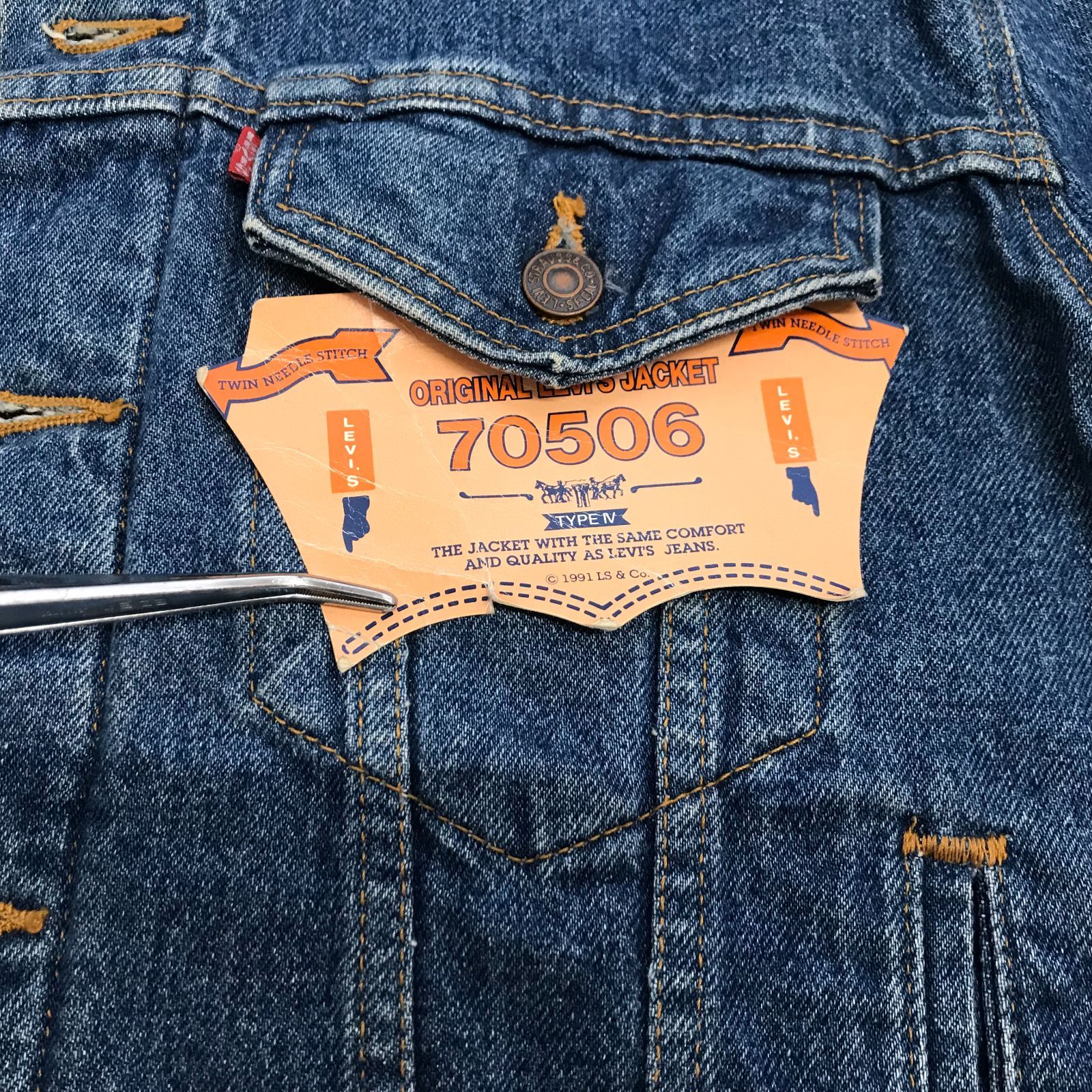 フラッシャー付き Levi's ブランケットジャケット デニム Gジャン