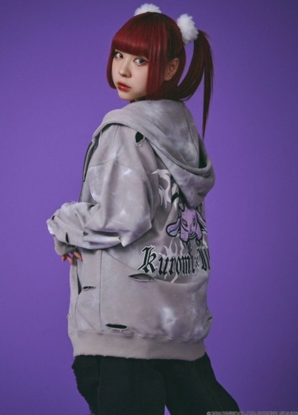 新品【GALFY×KUROMI】イルガルフィームラ染めZIPパーカー