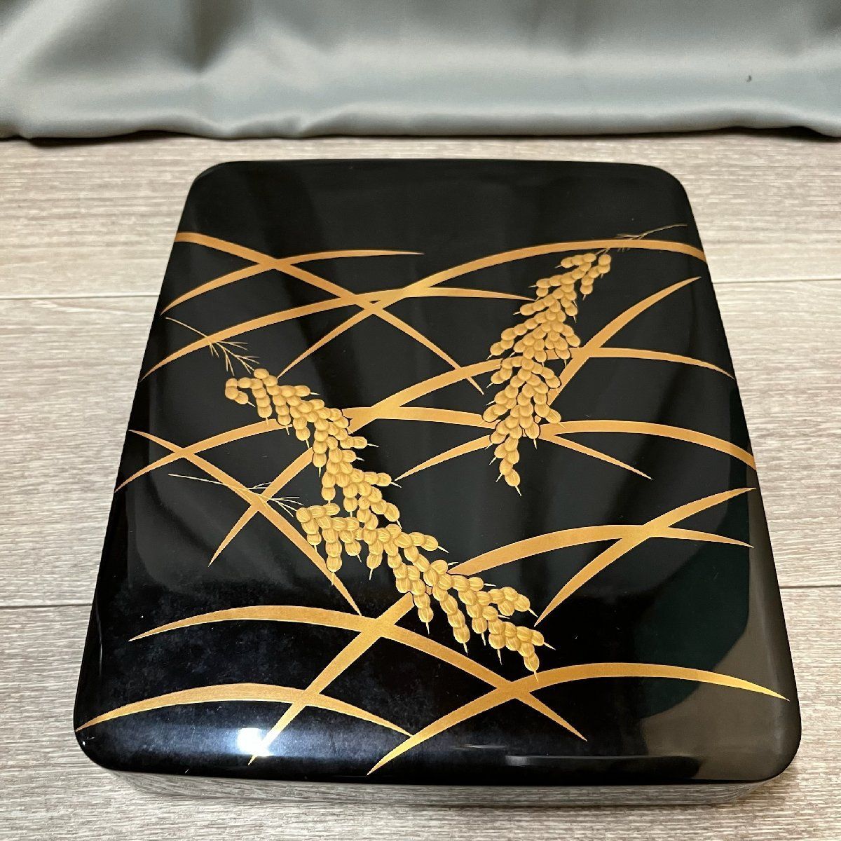 9638 輪島塗 稲穂蒔絵 硯箱 曽我造 漆器 書道/M3 - メルカリ