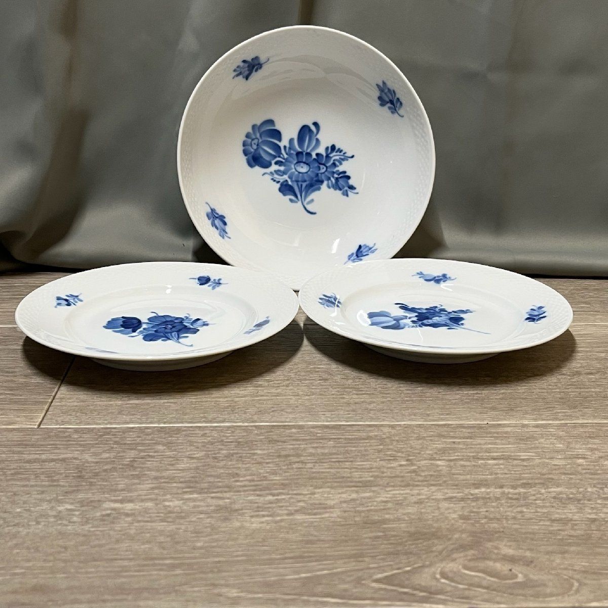 X679 ロイヤルコペンハーゲン ブルーフラワー 619 ボウル皿、プレート2